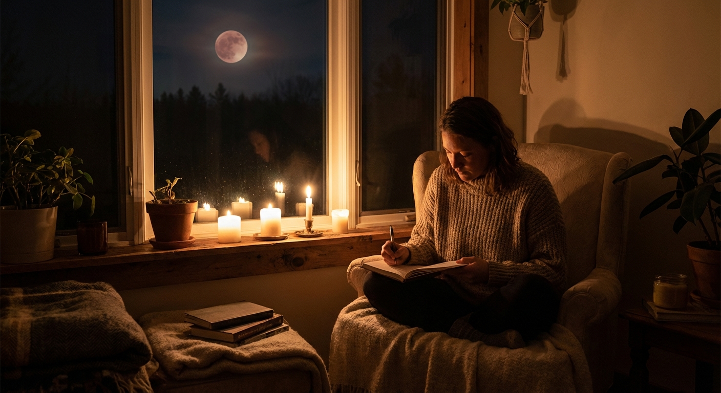 Küünlavalgel päeviku kirjutamine