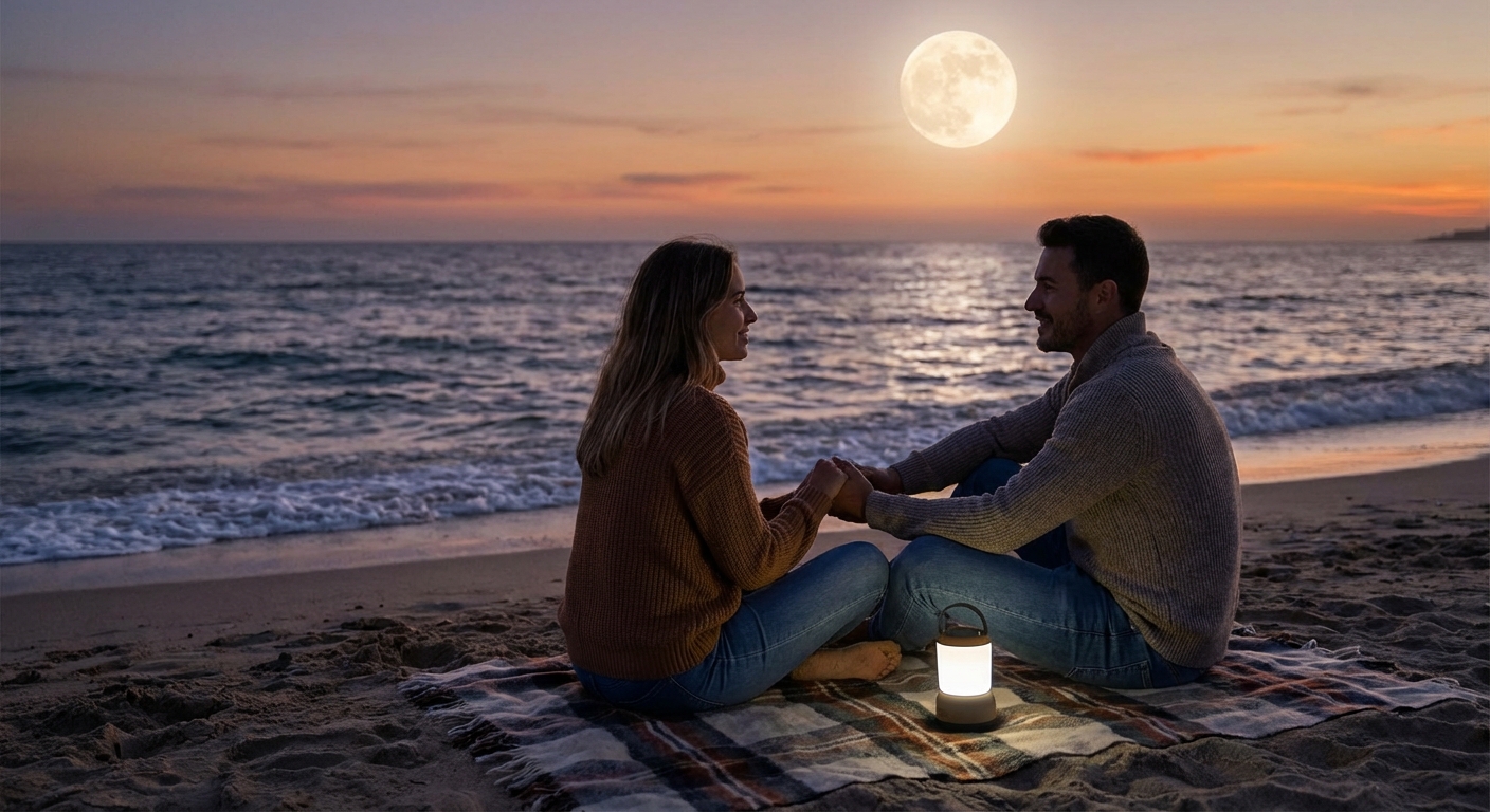 paar rannas kuuvalguses